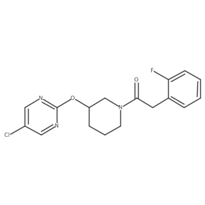 1-(3-((5-Chloropyrimidin-2-yl)oxy)piperidin-1-yl)-2-(2-fluorophenyl)ethanone Structure