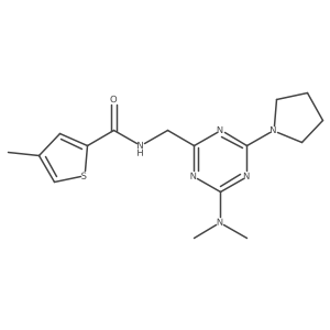 N-((4-(dimethylamino)-6-(pyrrolidin-1-yl)-1,3,5-triazin-2-yl)methyl)-4-methylthiophene-2-carboxamide Structure