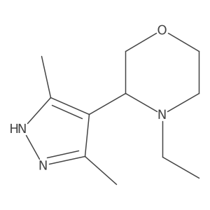3-(3,5-Dimethyl-1H-pyrazol-4-yl)-4-ethylmorpholine结构式