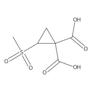 2-Methanesulfonylcyclopropane-1,1-dicarboxylic acid结构式
