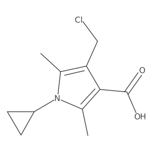 4-(Chloromethyl)-1-cyclopropyl-2,5-dimethyl-1H-pyrrole-3-carboxylic acid Structure
