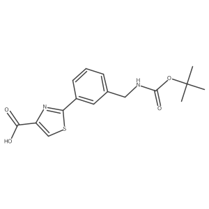 2-[3-({[(Tert-butoxy)carbonyl]amino}methyl)phenyl]-1,3-thiazole-4-carboxylic acid Structure