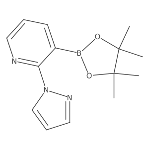 2-(1H-Pyrazol-1-YL)pyridine-3-boronic acid pinacol ester结构式