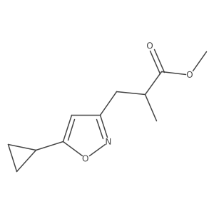 Methyl 3-(5-cyclopropyl-1,2-oxazol-3-yl)-2-methylpropanoate结构式