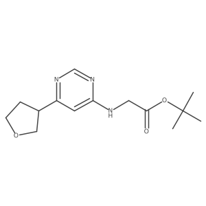 Tert-butyl 2-{[6-(oxolan-3-yl)pyrimidin-4-yl]amino}acetate结构式
