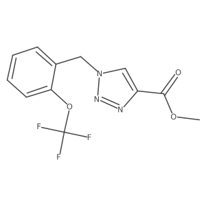 methyl 1-{[2-(trifluoromethoxy)phenyl]methyl}-1H-1,2,3-triazole-4-carboxylate结构式
