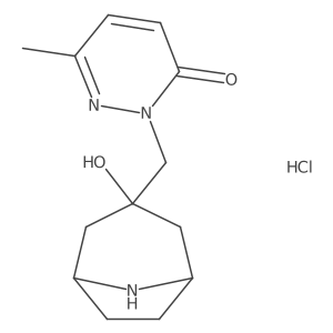 2-({3-Hydroxy-8-azabicyclo[3.2.1]octan-3-yl}methyl)-6-methyl-2,3-dihydropyridazin-3-one hydrochloride Structure
