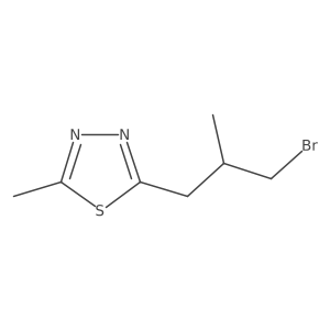 2-(3-Bromo-2-methylpropyl)-5-methyl-1,3,4-thiadiazole结构式
