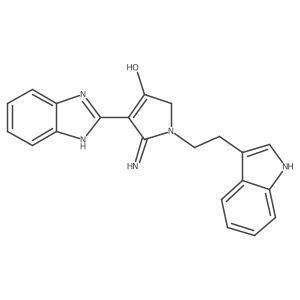 5-amino-4-(1H-benzimidazol-2-yl)-1-[2-(1H-indol-3-yl)ethyl]-1,2-dihydro-3H-pyrrol-3-one Structure