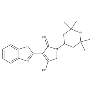 4-(1,3-benzothiazol-2-yl)-5-imino-1-(2,2,6,6-tetramethylpiperidin-4-yl)-2,5-dihydro-1H-pyrrol-3-ol Structure