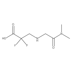 3-{[(Dimethylcarbamoyl)methyl]amino}-2,2-difluoropropanoic acid Structure
