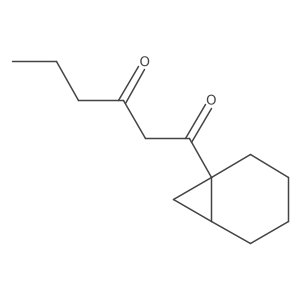 1-{Bicyclo[4.1.0]heptan-1-yl}hexane-1,3-dione结构式