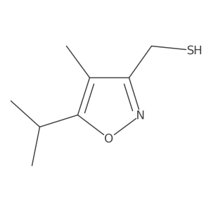 [4-Methyl-5-(propan-2-yl)-1,2-oxazol-3-yl]methanethiol结构式