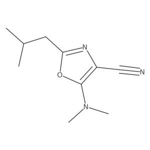 5-(Dimethylamino)-2-(2-methylpropyl)-1,3-oxazole-4-carbonitrile Structure