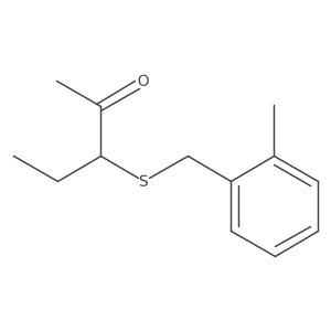 3-{[(2-Methylphenyl)methyl]sulfanyl}pentan-2-one结构式