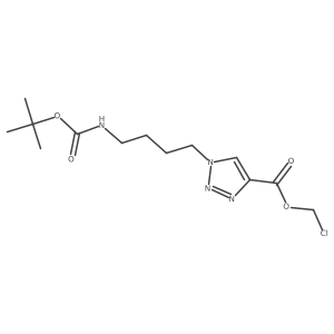 chloromethyl 1-(4-{[(tert-butoxy)carbonyl]amino}butyl)-1H-1,2,3-triazole-4-carboxylate结构式