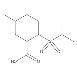 5-Methyl-2-(propane-2-sulfonyl)cyclohexane-1-carboxylic acid结构式