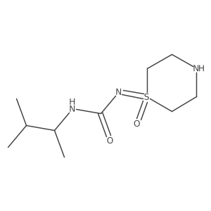 3-(3-Methylbutan-2-yl)-1-(1-oxo-1lambda6-thiomorpholin-1-ylidene)urea结构式