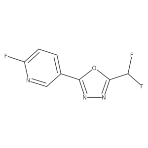 5-[5-(Difluoromethyl)-1,3,4-oxadiazol-2-yl]-2-fluoropyridine Structure