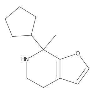 7-cyclopentyl-7-methyl-4H,5H,6H,7H-furo[2,3-c]pyridine结构式