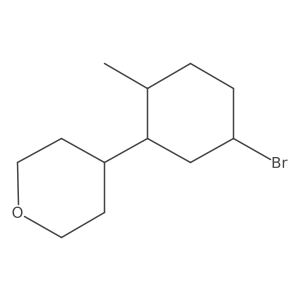4-(5-Bromo-2-methylcyclohexyl)oxane结构式