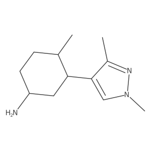 3-(1,3-dimethyl-1H-pyrazol-4-yl)-4-methylcyclohexan-1-amine结构式