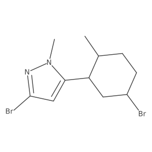 3-bromo-5-(5-bromo-2-methylcyclohexyl)-1-methyl-1H-pyrazole Structure