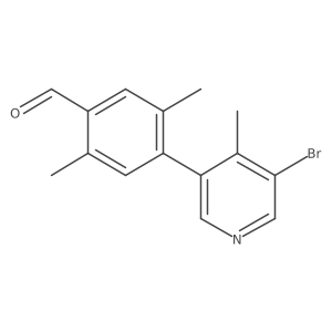 4-(5-Bromo-4-methylpyridin-3-yl)-2,5-dimethylbenzaldehyde结构式