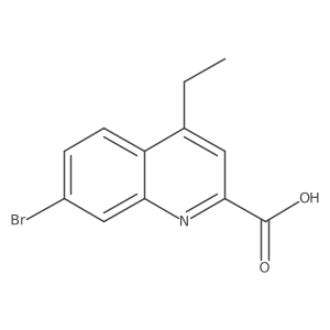 7-Bromo-4-ethylquinoline-2-carboxylic acid Structure