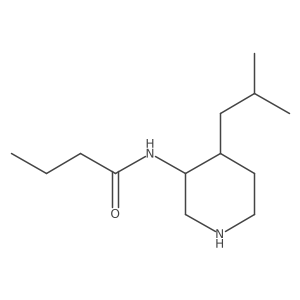 N-[4-(2-methylpropyl)piperidin-3-yl]butanamide Structure