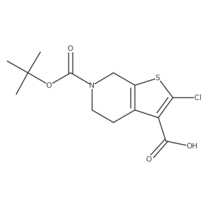 6-(tert-Butoxycarbonyl)-2-chloro-4,5,6,7-tetrahydrothieno[2,3-c]pyridine-3-carboxylic acid Structure