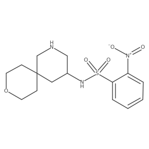 2-nitro-N-{9-oxa-2-azaspiro[5.5]undecan-4-yl}benzene-1-sulfonamide结构式
