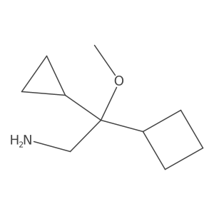 2-Cyclobutyl-2-cyclopropyl-2-methoxyethan-1-amine Structure