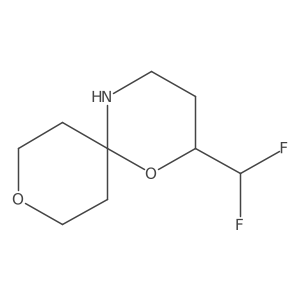 2-(Difluoromethyl)-1,9-dioxa-5-azaspiro[5.5]undecane结构式