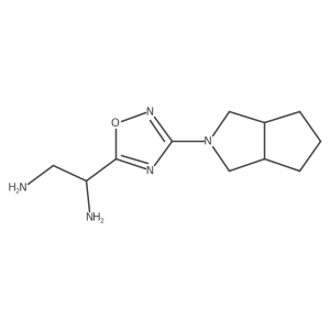 (1S)-1-{3-[(3aR,6aS)-octahydrocyclopenta[c]pyrrol-2-yl]-1,2,4-oxadiazol-5-yl}ethane-1,2-diamine结构式