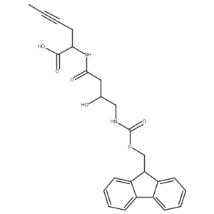 2-[4-({[(9H-fluoren-9-yl)methoxy]carbonyl}amino)-3-hydroxybutanamido]hex-4-ynoic acid Structure