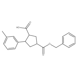 1-[(Benzyloxy)carbonyl]-4-(3-methylphenyl)pyrrolidine-3-carboxylic acid Structure
