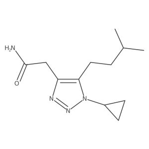 2-[1-cyclopropyl-5-(3-methylbutyl)-1H-1,2,3-triazol-4-yl]acetamide结构式