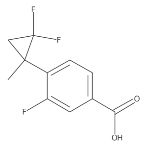 4-(2,2-Difluoro-1-methylcyclopropyl)-3-fluorobenzoic acid Structure