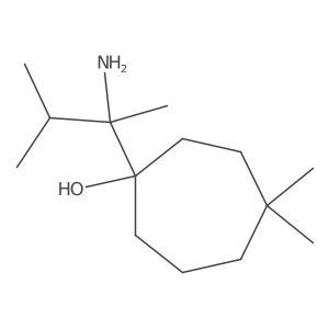 1-(2-Amino-3-methylbutan-2-yl)-4,4-dimethylcycloheptan-1-ol结构式