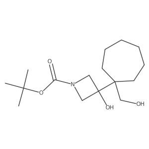 Tert-butyl 3-hydroxy-3-[1-(hydroxymethyl)cycloheptyl]azetidine-1-carboxylate Structure