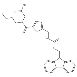 2-(1-{5-[({[(9H-fluoren-9-yl)methoxy]carbonyl}amino)methyl]furan-2-yl}-N-[2-(methylsulfanyl)ethyl]formamido)acetic acid Structure