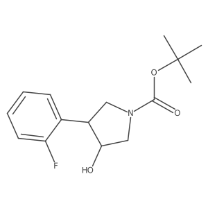 Tert-butyl 3-(2-fluorophenyl)-4-hydroxypyrrolidine-1-carboxylate结构式