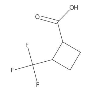 (1R,2R)-2-(Trifluoromethyl)cyclobutane-1-carboxylic acid结构式