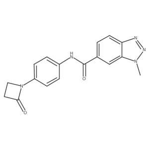 3-Methyl-N-[4-(2-oxoazetidin-1-yl)phenyl]benzotriazole-5-carboxamide Structure