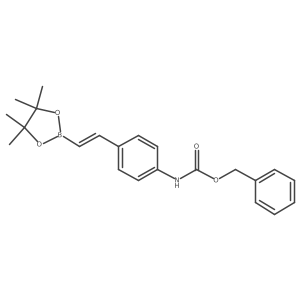 benzyl N-{4-[(1E)-2-(4,4,5,5-tetramethyl-1,3,2-dioxaborolan-2-yl)ethenyl]phenyl}carbamate结构式