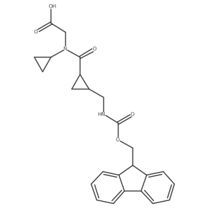 rac-2-{N-cyclopropyl-1-[(1R,2S)-2-[({[(9H-fluoren-9-yl)methoxy]carbonyl}amino)methyl]cyclopropyl]formamido}acetic acid Structure