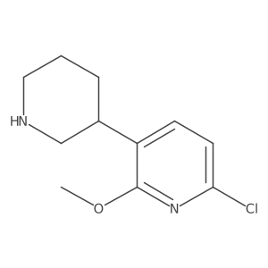 6-Chloro-2-methoxy-3-(piperidin-3-yl)pyridine结构式
