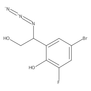 2-(1-Azido-2-hydroxyethyl)-4-bromo-6-fluorophenol结构式