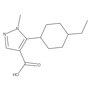 5-(4-ethylcyclohexyl)-1-methyl-1H-pyrazole-4-carboxylic acid结构式